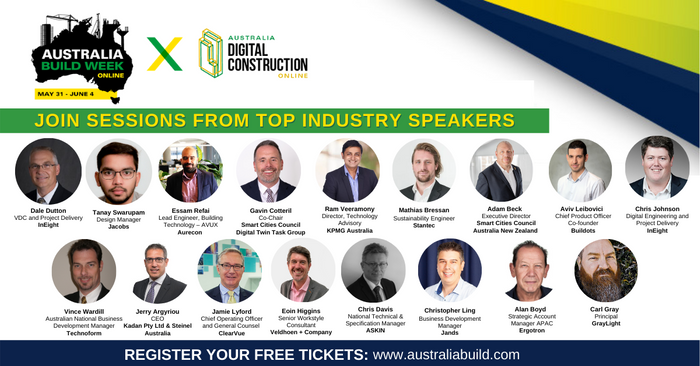 Recent Speakers Announced for Australia Build Week Online, Sydney Build Expo and Digital Construction Australia